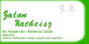 zalan matheisz business card