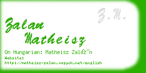 zalan matheisz business card